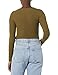 Amazon Essentials Women's Fine Rib Long Sleeve Cutout Bodysuit (Previously Daily Ritual), Dark Green, X-Small