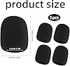 5 PCS pop filter, Microphone Cover, Microphones Filter Cover Replacement, Black Handheld Mic Covers Microphone Windscreen Accessories, Suitable for Most Standard Handheld Microphones #1