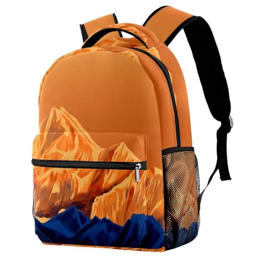 Sac à dos d'école imprimé montagne cerf pour adolescent sac de voyage fille garçon multicolore
