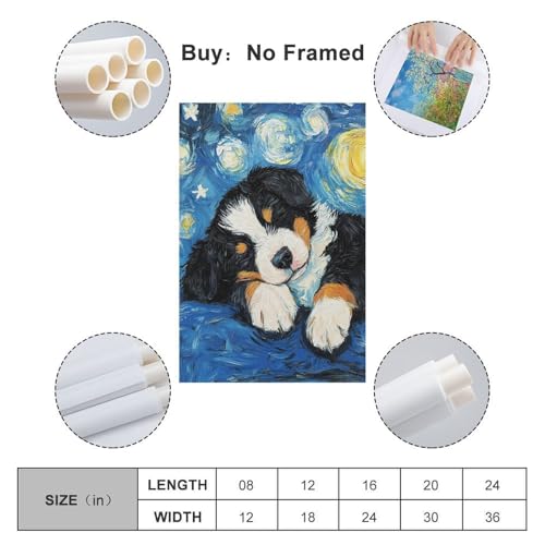 Cuadro en lienzo de perro beagle 50x75cm decoracion de salon poster mural impreso 2
