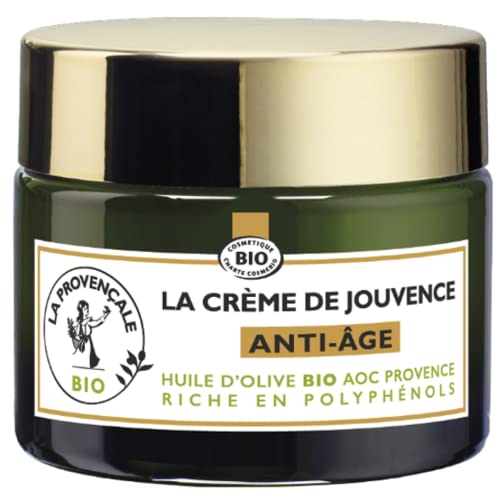 La Provençale Oleo-Jeunesse - Crème Booster d'Hydratation Anti-âge Certifiée Bio - Omégas d'huile d'Olive verte & Acide hyaluronique - Tous types de peaux...
