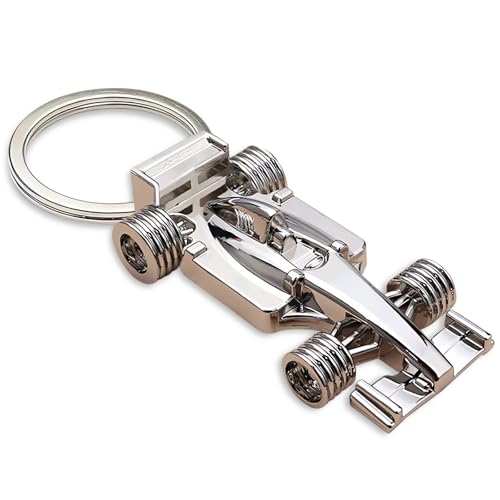 Yingtop Llavero Coche F1 Metálico,Racing Car Keychain Llavero de Carreras, para los Fanáticos de las Carreras, Coches Cool Key Ring Gift para hombres o niños