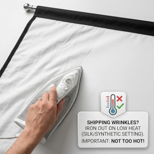 Image of TONZO Portable Fabric Projector Screen (Anti-Light) (Anti-Crease) Wrinkle-Free Ratio 120 Inch 4:3 Full HD 4k 3D Supported for Home Cinema, Theater, Indoor, Outdoor Movie-(5 Ft, (H) x 9Ft (W))