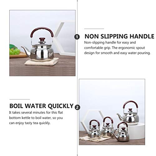 Sewroro 1 x Stove Top Whistling Tea Kettle Stainless Steel Teakettle Teapot Camping Whistling Kettle Cooking Teapot for Camping Picnic Outdoor (0.75 L) - Image 7