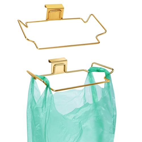 2 Pcs Large Stainless Steel Trash Bag Holder for Kitchen