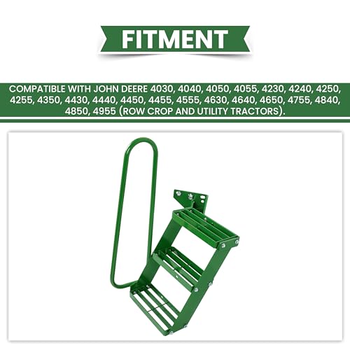 HECASA Left Hand Stair Step Kit Compatible with John Deere 4050 4240 4430 4630 4440 4230 LH Handrail