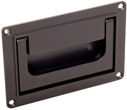 Rohde TCH-153 Aluminum Recessed Tray Pull Handle 3.58 x 5.12 Long, M4 C'Sink Mounting