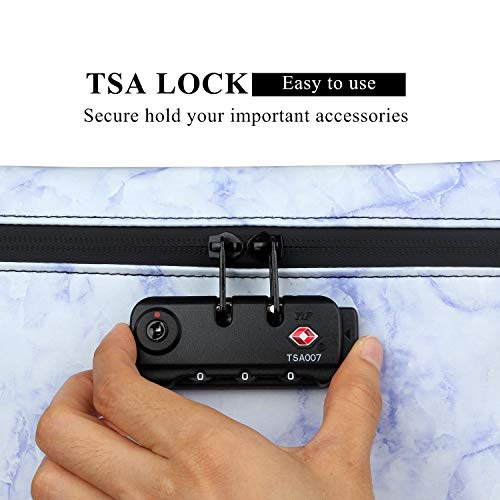 FIREDOG Smell Proof Bag with Combination Lock, 6x9 Odor Proof Pouch Case Container for Travel Storage (Marble Purple)