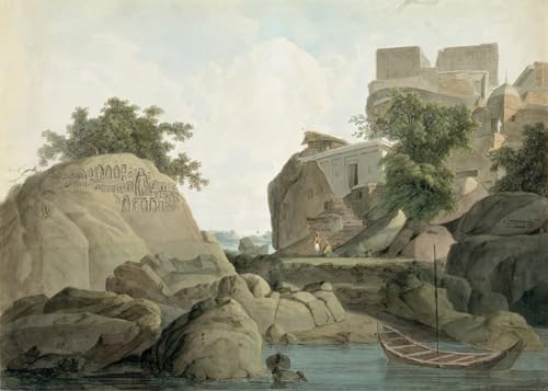 Peinture Murale Nordique Fakir's Rock à Sultanganj Inde 60x90cm Affiche William Daniell WYKUJMYTO