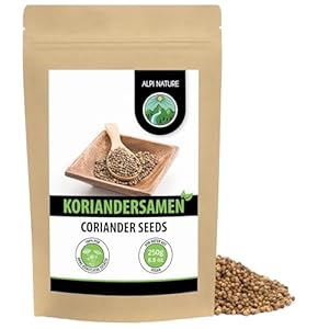 Alpi Nature Koriandersamen ganz 250g, Koriander Samen, Koriander ganz zum Kochen, Curry und Pickles