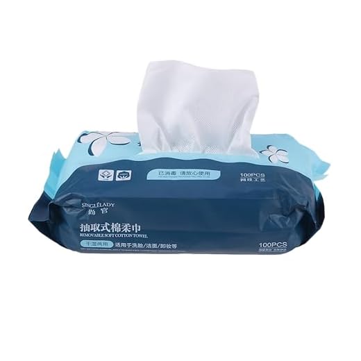 ULTECHNOVO 100 Piezas Toalla De Cara De Limpieza Desechable Pañuelos De Maquillaje Limpiador Facial De Algodón Almohadillas De Algodón Para Lavarse La Cara Removedor De Maquillaje Tapizado