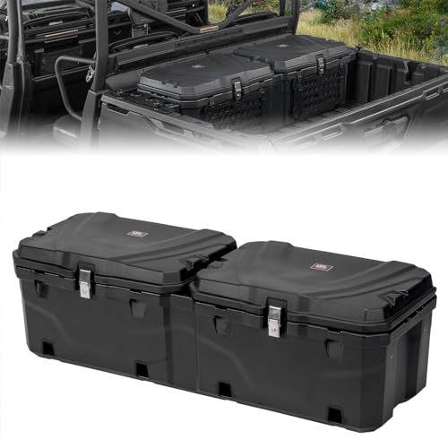 KEMIMOTO UTV Bed Box, 110L Lockable Weather Resistant UTV Cargo B...