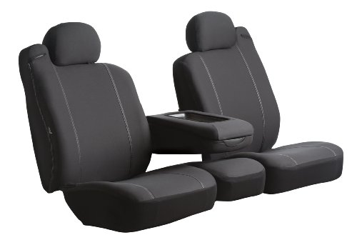 Fia SP88-23 BLACK Custom Fit Front Seat Cover Split Seat 40/20/40 - Poly-Cotton