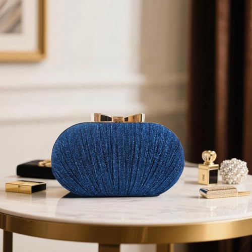 Image of Clutch Purse for Women, Evening Bag with Removable Chain Strap Elegant Handbag for Wedding /Prom /Cocktail /Party