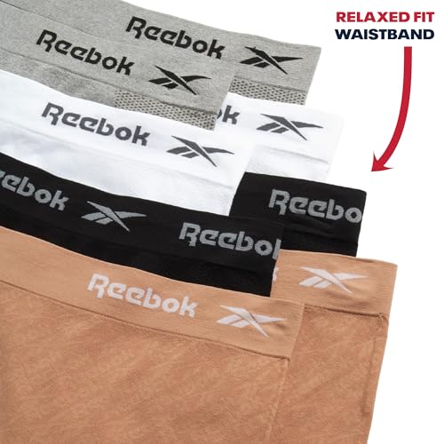 Image of Reebok Womens Boyshorts - 8 Pack Soft Stretch Performance 6 inch Inseam Tag Free Womens Underwear Seamless Boyshort Panties