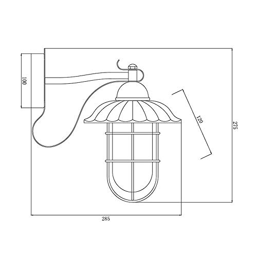 Applique Murale Industrielle E27 en Fer Forgé de Qualité Supérieure