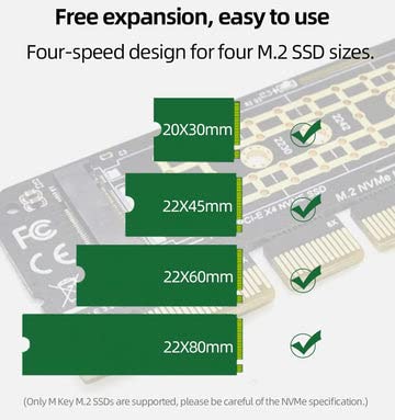 Piplus Key Piplus Pi M.2 NVMe SSD Converter Adapter Expansion Card for PCIe /PCI ...