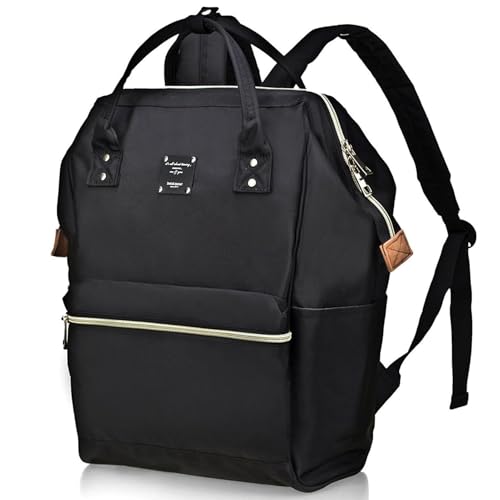 Bebamour Casual Daypack Laptop Backpack Women Men Laptop Rucksack 15.6 inch Waterproof School Bag Backpack for Travel/Business/College/Computer, Black