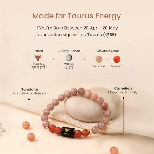 Image of Astrotalk Zodiac Crystal Bracelet | Balances Energy & Enhances Positivity | Certified Healing Crystals with Certificate | Astrology Bracelet for Man & Woman | Gift for Man & Woman