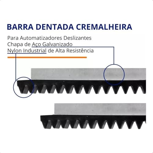 Kit Motor de Portão Deslizante De Correr Completo 2 Controles 3m Cremalheira (220, Volts)