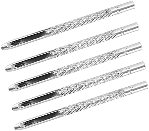 Utoolmart Leather Craft Hollow Hole Punch, Round Hollow Punch, Craft Punch Tool, Hollow Hole Punch Cutter Tool, Round Carbon Steel Leather Craft Hole Punch, 10mm Hole Punch, 2 Pcs