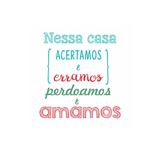 Placa Decorativa Nessa Casa Acertamos e Erramos Kapos Multicor 25X25