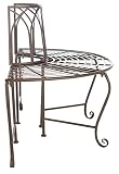 SAFAVIEH Outdoor - Abia Iron Tree Bench - Rustic Brown Iron Metal - Vintage Scrollwork Garden Design - Ideal for Patio, Deck, Porch, Garden, 17" Seat Height (PAT5018B)