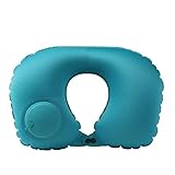 Inflatable Travel Neck Pillow – U-Shaped Compact Air Pillow for Airplane, Car, Office & Camping Lightweight & Portable with Quick Inflate Valve