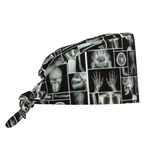 Image of Working Cap Scrub Cap with Sweatband Adjustable Unisex Women Tie Back Hat Nurse Surgical Caps