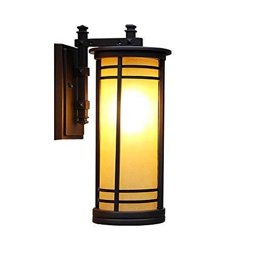 YIJIUE Hdmy Vintage Lanterne murale extérieure en métal d'aluminium Vintage de jardin Lampe cylindre extérieur mur lumière sable balayage étanche Balcon européen Minimaliste Villa Couloir Aisle Appliq