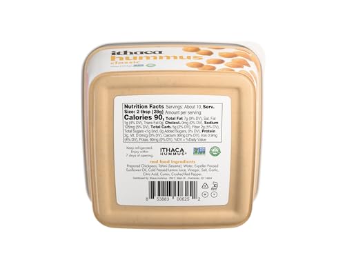 Ithaca Hummus Classic, Non-GMO Verified, Gluten-Free, Vegan and Kosher Parve, 10 Oz - Thumbnail 6