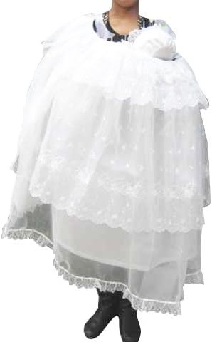 Amazon Co Jp 日本製 お宮参り用ロングケープ 刺繍入り 2段オーガンジー 服 ファッション小物