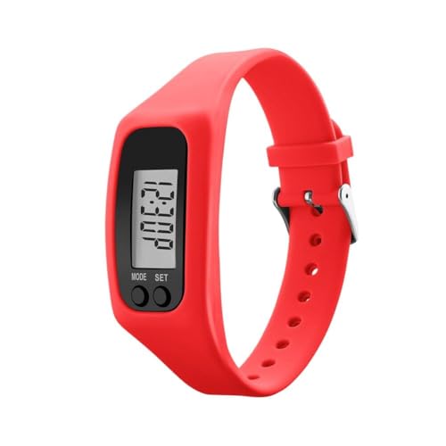 kkiuop Reloj podómetro con pantalla LCD para caminar, monitor de actividad física, contador de pasos, pulsera digital