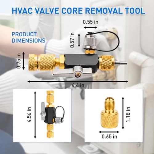 Extractor de núcleos de válvula de latón macizo Luocute con punta ajustable de precisión 5