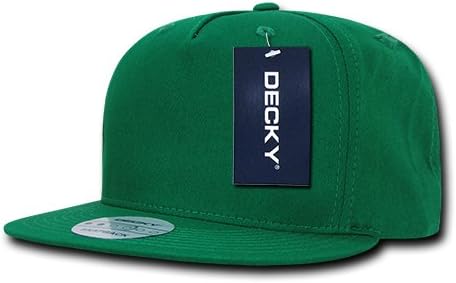 DECKY Men's 5 Panel Camo Flat Bill Snapback Cap