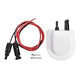 Qcwwy Glándula de Cable Solar, Diseño de Plomo de Doble Cable Conectores de Panel Solar Caja de Glándula de Sello de Prueba de Agua para Edificios de Botes de Casas de Casas RVs (White)