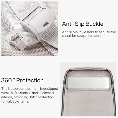 Hanke Expandable Travel Backpack 16 Inch, Full-Open Laptop Backpack Fits 15.6 Inch, Carry On Personal Item Bag with Luggage Strap, Business Work Backpack for Women Men, Grey (Cool Grey)