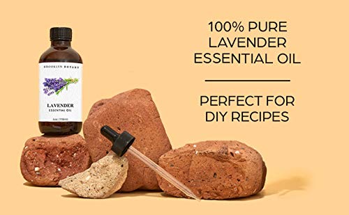 Brooklyn Botany Lavender Essential Oil – 100% Pure And Natural – Therapeutic Grade Essential Oil With Dropper - Lavender Oil For Aromatherapy And Diffuser - 4 Fl. Oz #TOP4