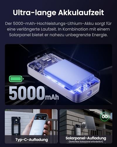 SwitchBot [Upgrade] Türklingel mit Kamera, 4,3'' Farbdisplay, 2K, Ohne ABO – Ansicht 5