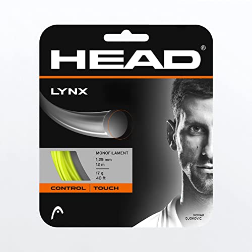 HEAD Lynx Yellow Monofilament Tennis String, 17g / 1.25mm (2 Sets)