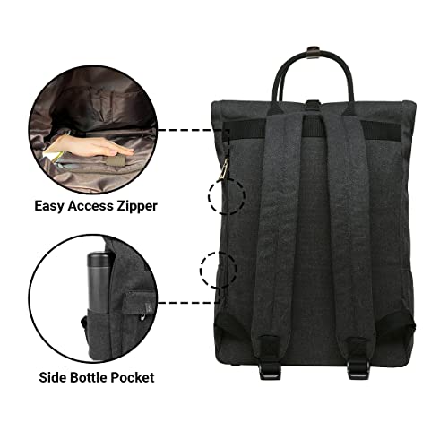 Kaukko Laptop Backpack For Women Men Causal Backpack (47-2-Black) #TOP4