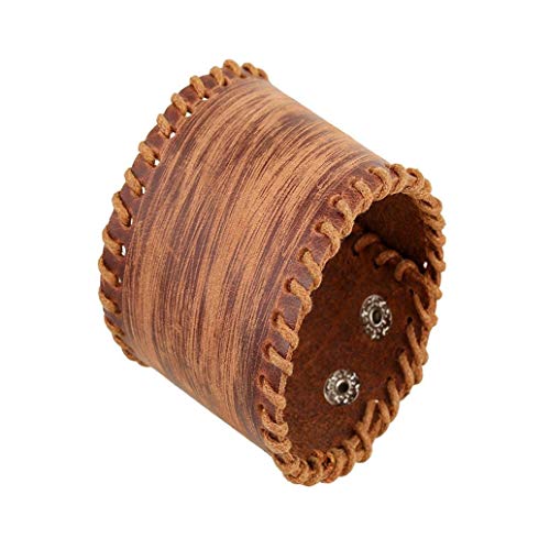 Seal_shoopee Simple Bracelet Elegant Bracelet Wrap Vintage Punk wide Leather bracelet