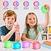 4 Pack Stress Cube, Slow Rising Ice Cube Stress Balls for Adults Kids, Sensory Fidget Toy for Anxiety Relief, Square Shape Squishy Balls for Classroom Prizes, Nice Cube Squishy for Party Favors