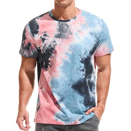 YININF Mens Hipster Hip Hop Short Sleeve Print T-Shirt Shirts Men(PD880 Blue L)
