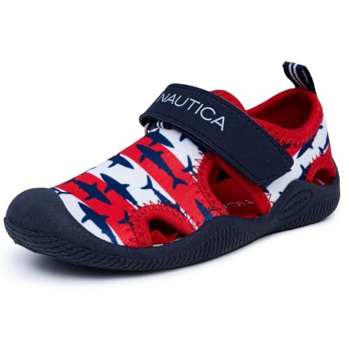 Image of Nautica Kids Water Shoes for Boys Girls Toddler Quick Dry Swim Shoes Aqua Socks Beach Pool Closed Toe Barefoot Summer Watershoes for Toddlers Size 5-12