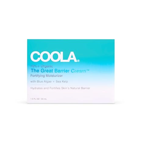 COOLA Organic The Great Barrier Cream Face Moisturizer, Dermatologist Tested Skin Barrier Protection, Vegan and Gluten Free, 1.5 Fl Oz