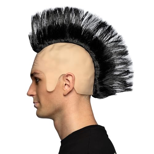 Boland 86406 - Perücke für Erwachsene, Punk Frisur, Irokese aus Kunsthaar, Glatze mit Haaren für Damen und Herren, Faschingskostüme, Kostüm Zubehör Boland 86406 - Perücke für Erwachsene, Punk Frisur, Irokese aus Kunsthaar, Glatze mit Haaren für Damen und Herren, Faschingskostüme, Kostüm Zubehör