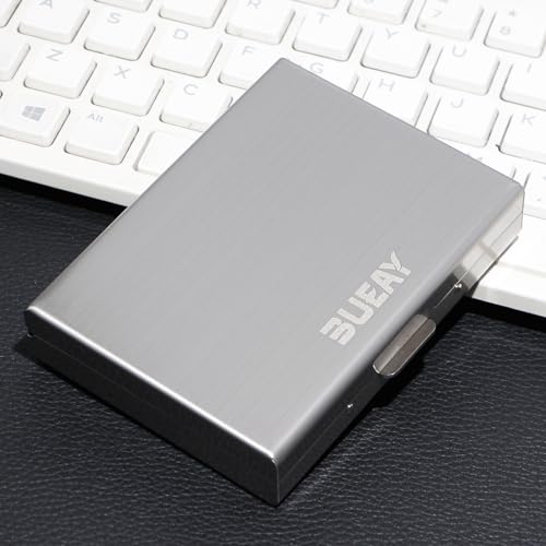 Metal RFID Credit Card Holder Wallet Business Card Case Stainless Steel Slim Credit Card for Men or Women, Minimalist ID Card Case Silver Compact Card Holder for Cards2