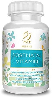 Actif Organic Postnatal Vitamin with 25+ Organic Vitamins and Organic Herbs, Nursing