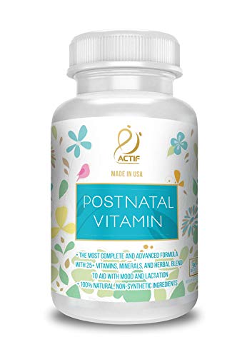 Actif Organic Postnatal Vitamin with 25+ Organic Vitamins and Organic Herbs, Nursing